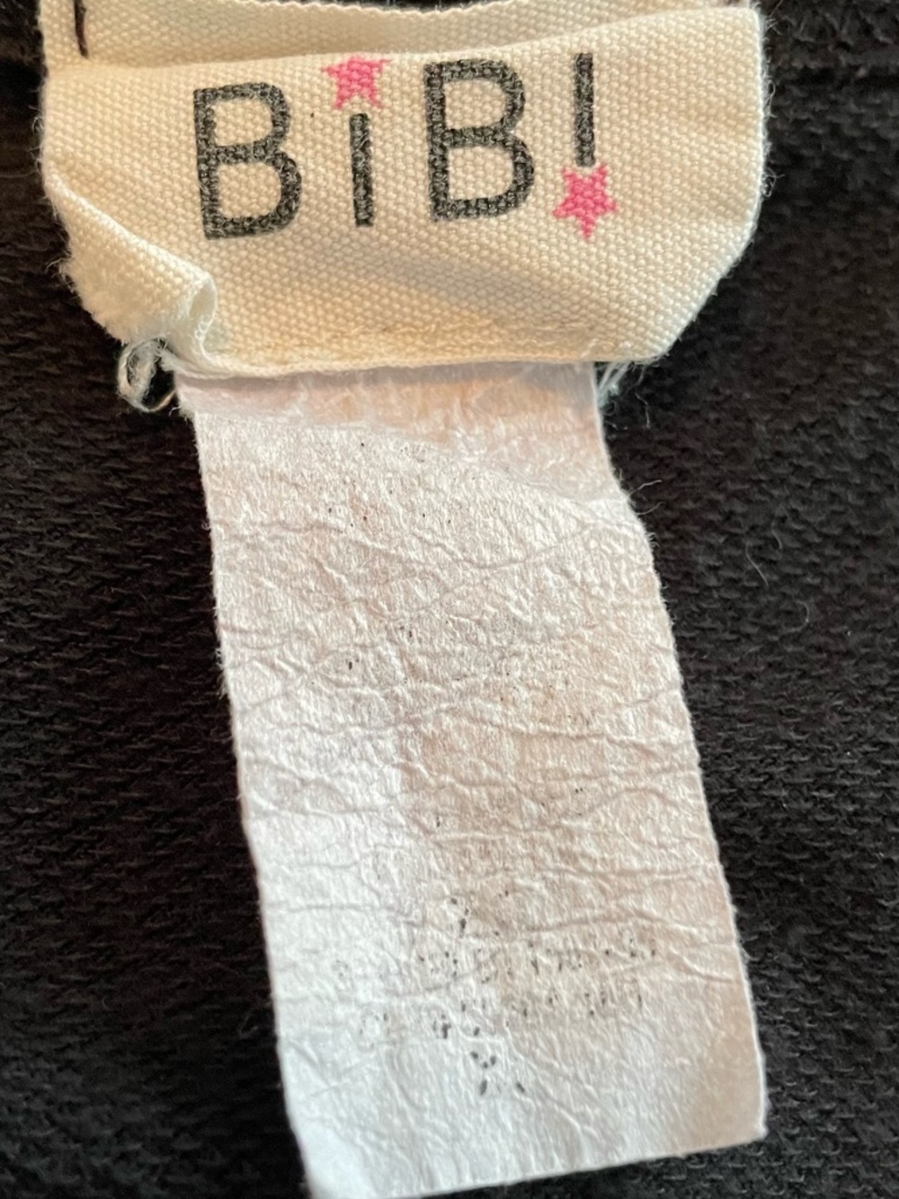 BiBi Black Knit Top with Pink Star Logo (0004) - Picture 3 of 3